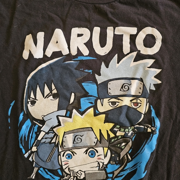 Naruto Tee T shirt Ripple Junction Mens M Medium Black Soft vtg Anime Character - Picture 2 of 3